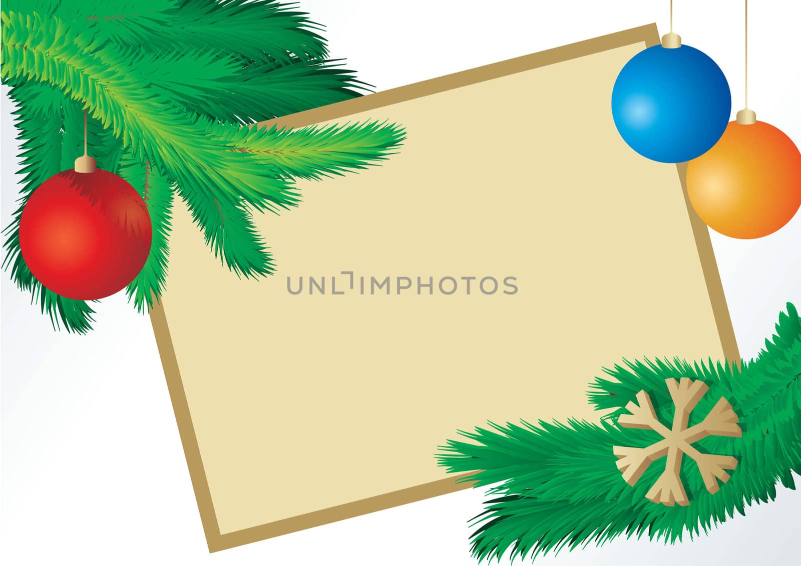 vector christmas fir picture