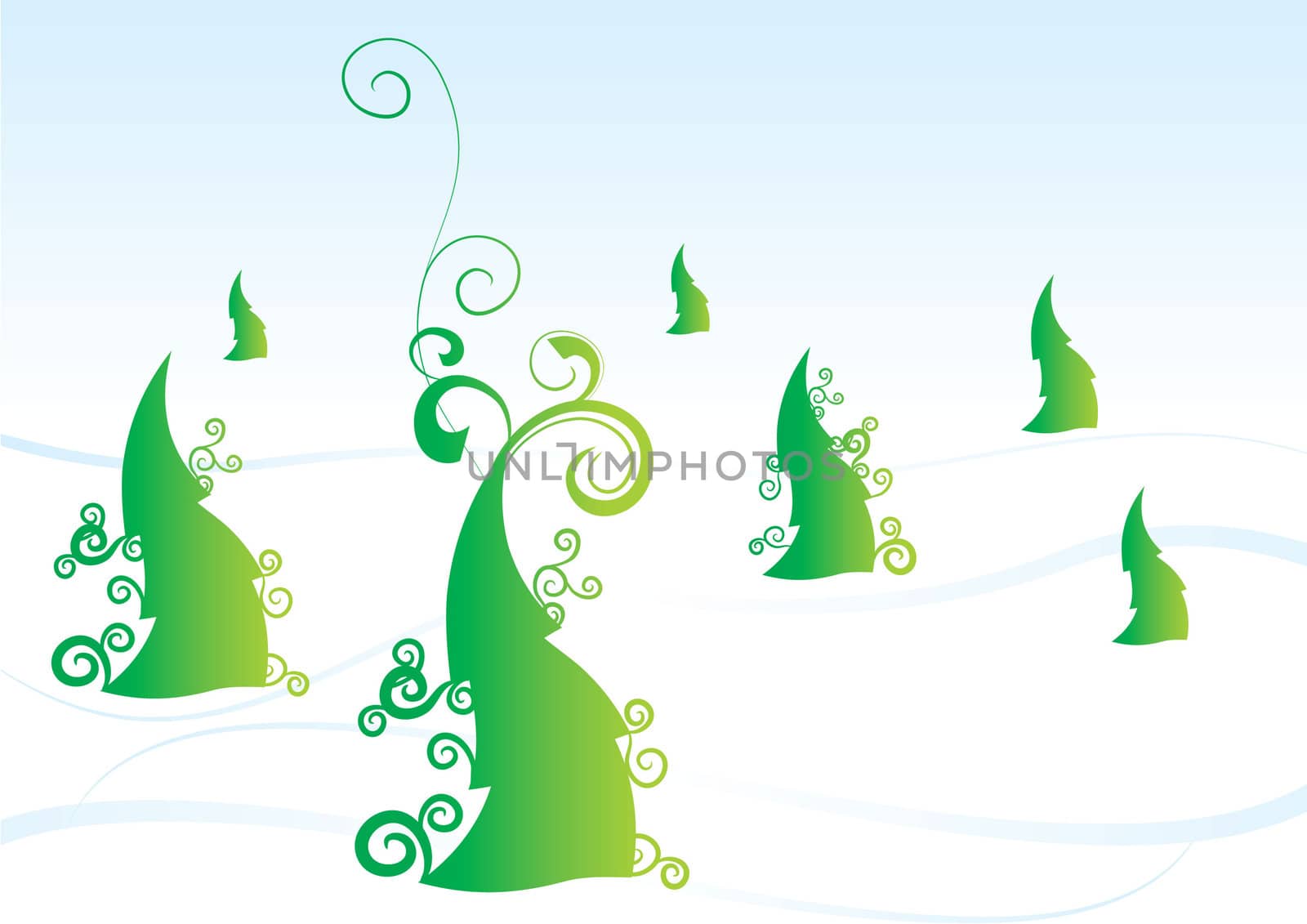 christmas tree vector forest winter
