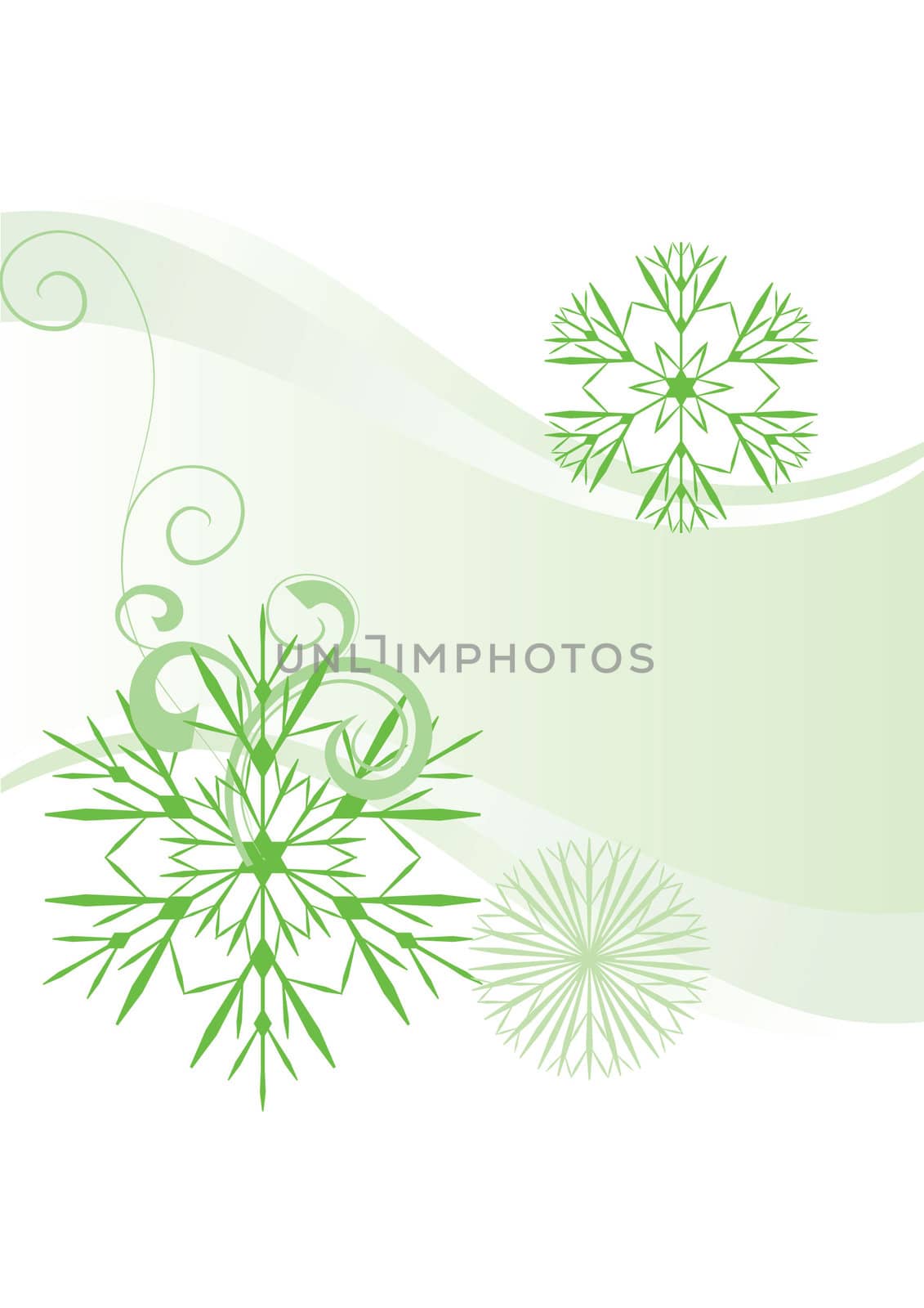 snowflakes abstract vector green  backdrop