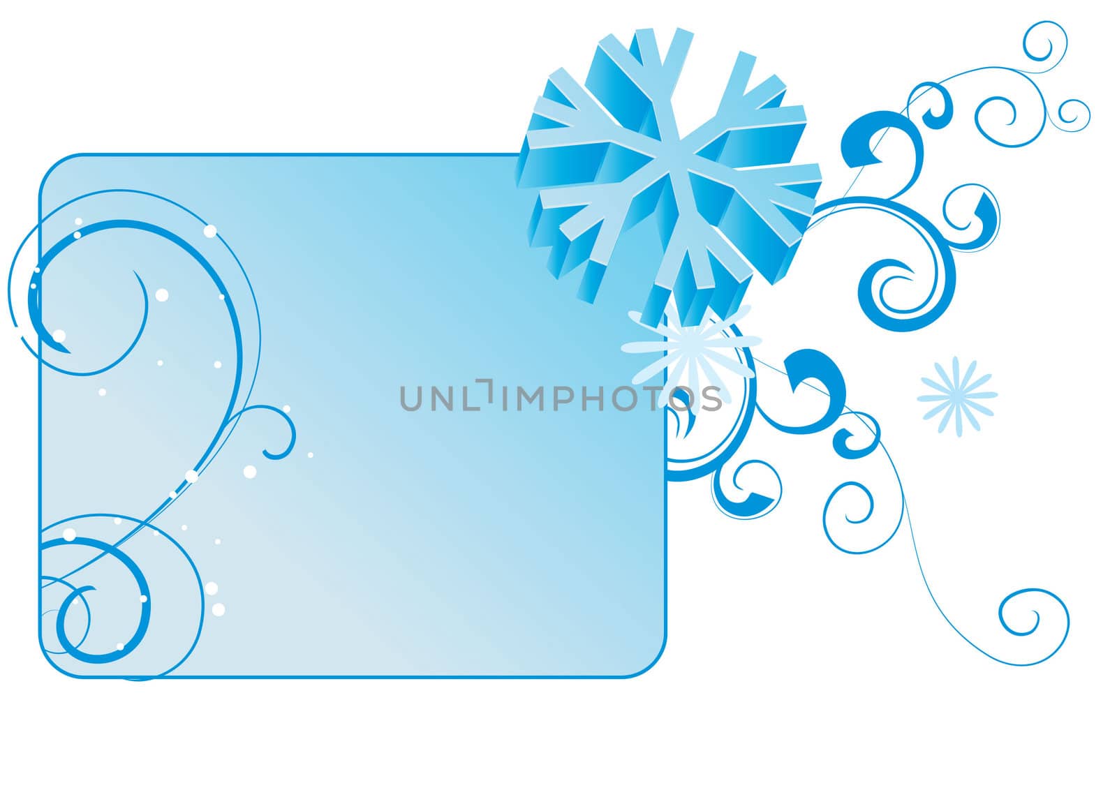 snowflakes abstract vector blue backdrop