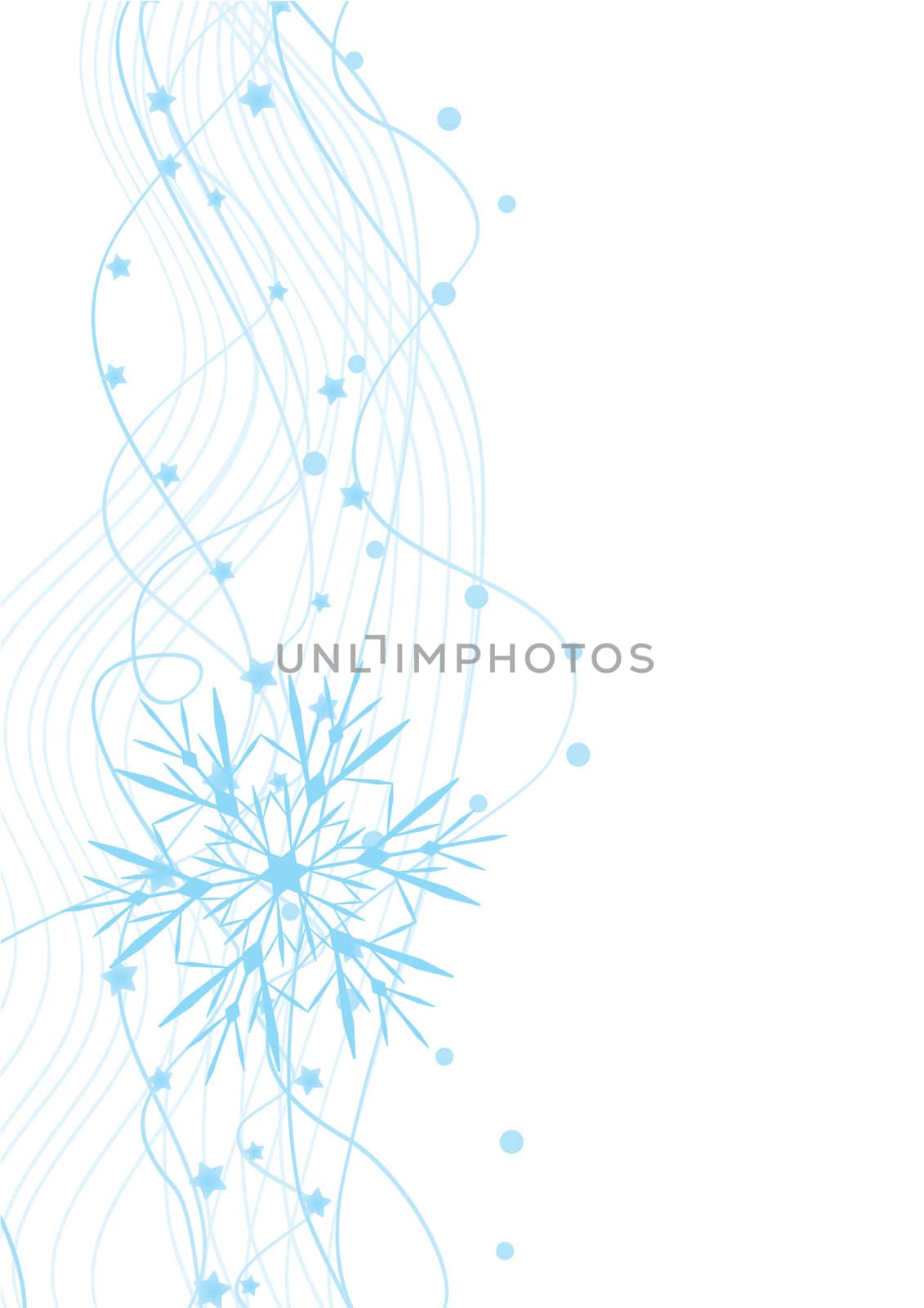 snowflakes abstract vector blue backdrop by CherJu