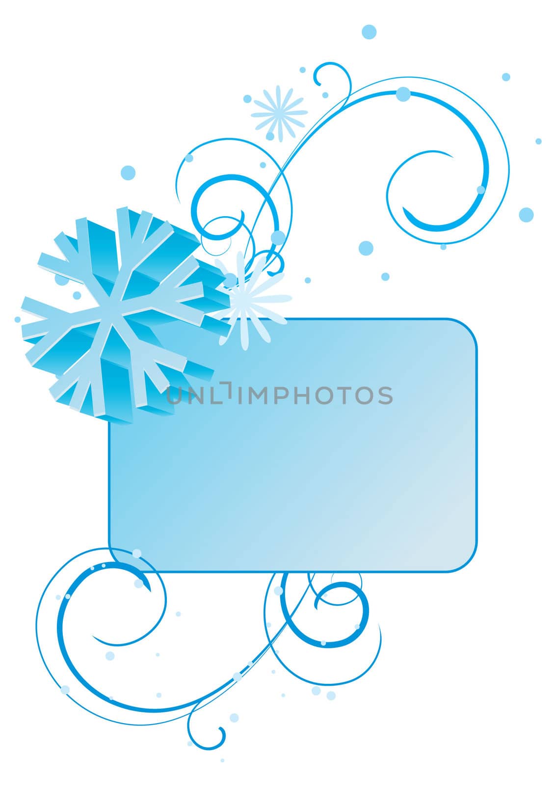 snowflakes abstract vector blue backdrop by CherJu