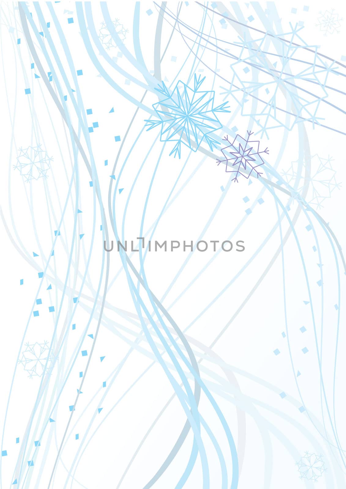 snowflakes abstract background by CherJu