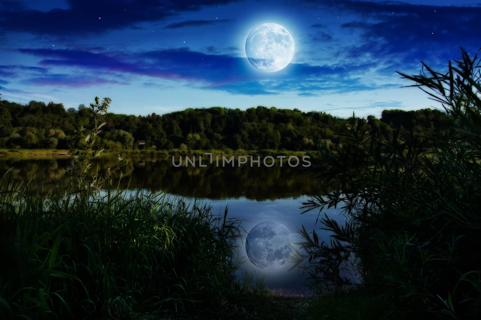 Night landscape by Raimundas