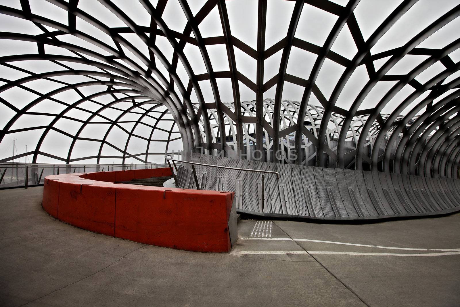 Webb Bridge in Melbourne - a modern and colourful architecture in the  Docklands