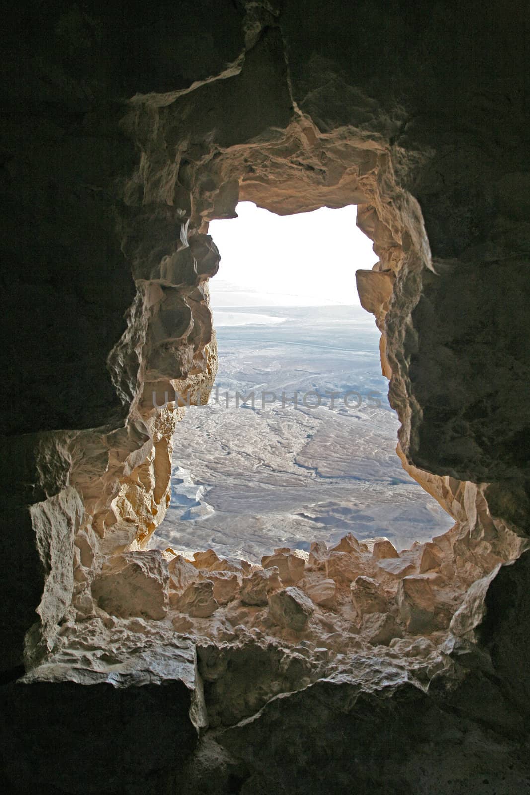 View on dead sea from Masada Israel