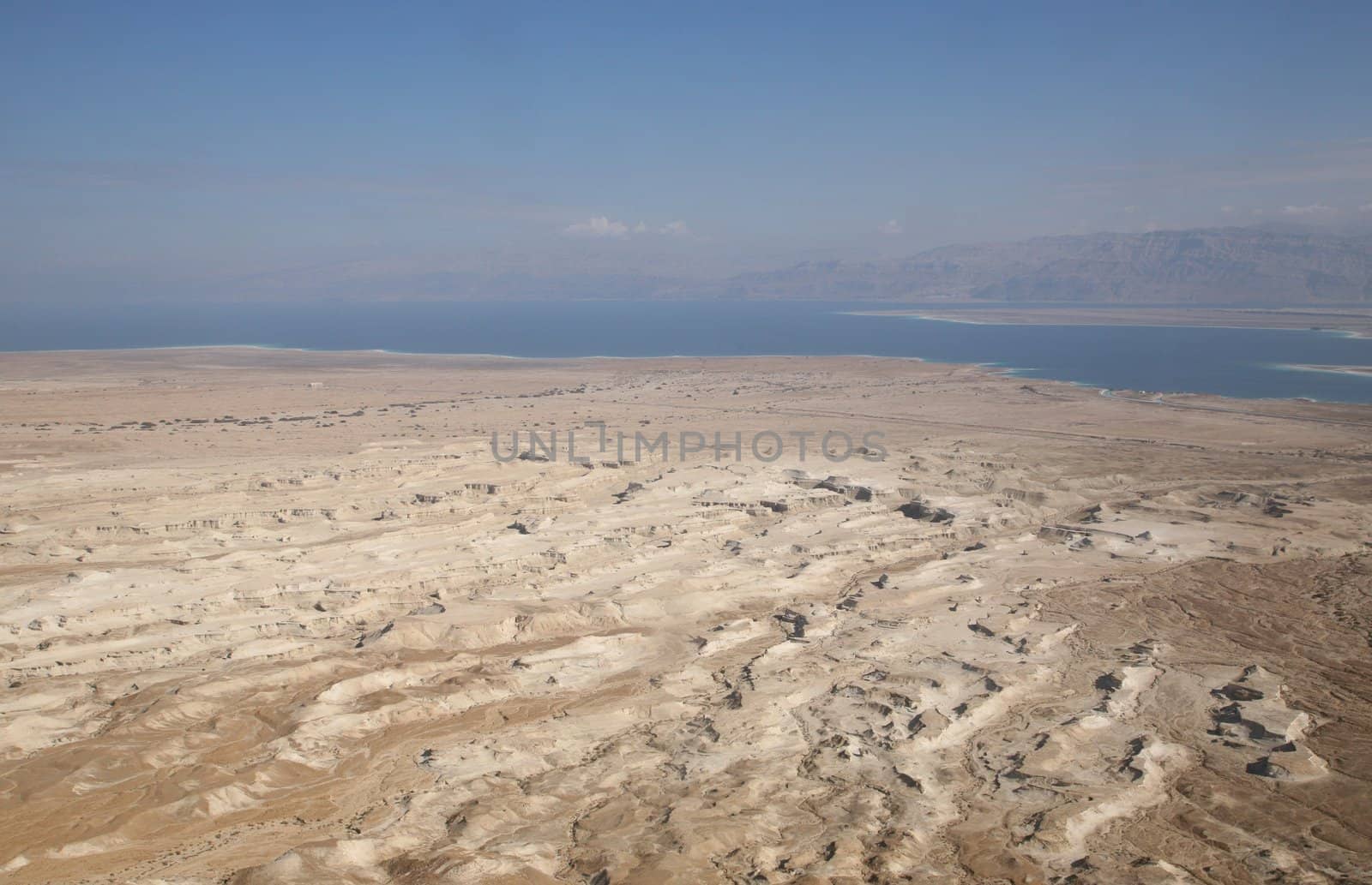 View on dead sea from Masada Israel