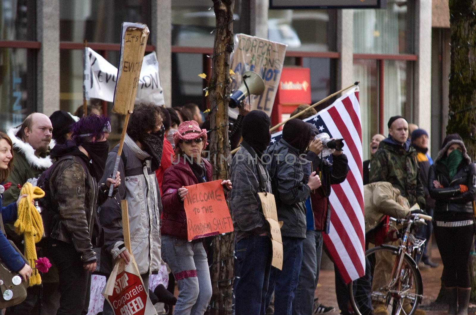 The Occupy Protestors in Portland, Oregon