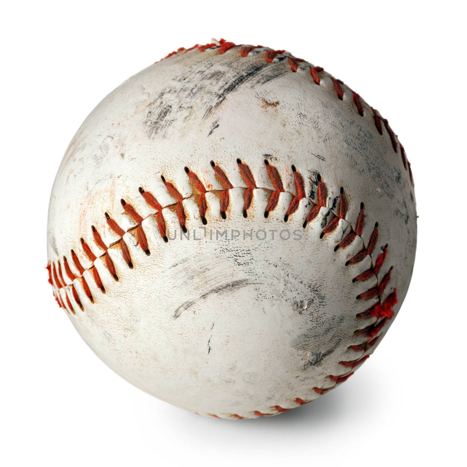 Old baseball isolated by sumners