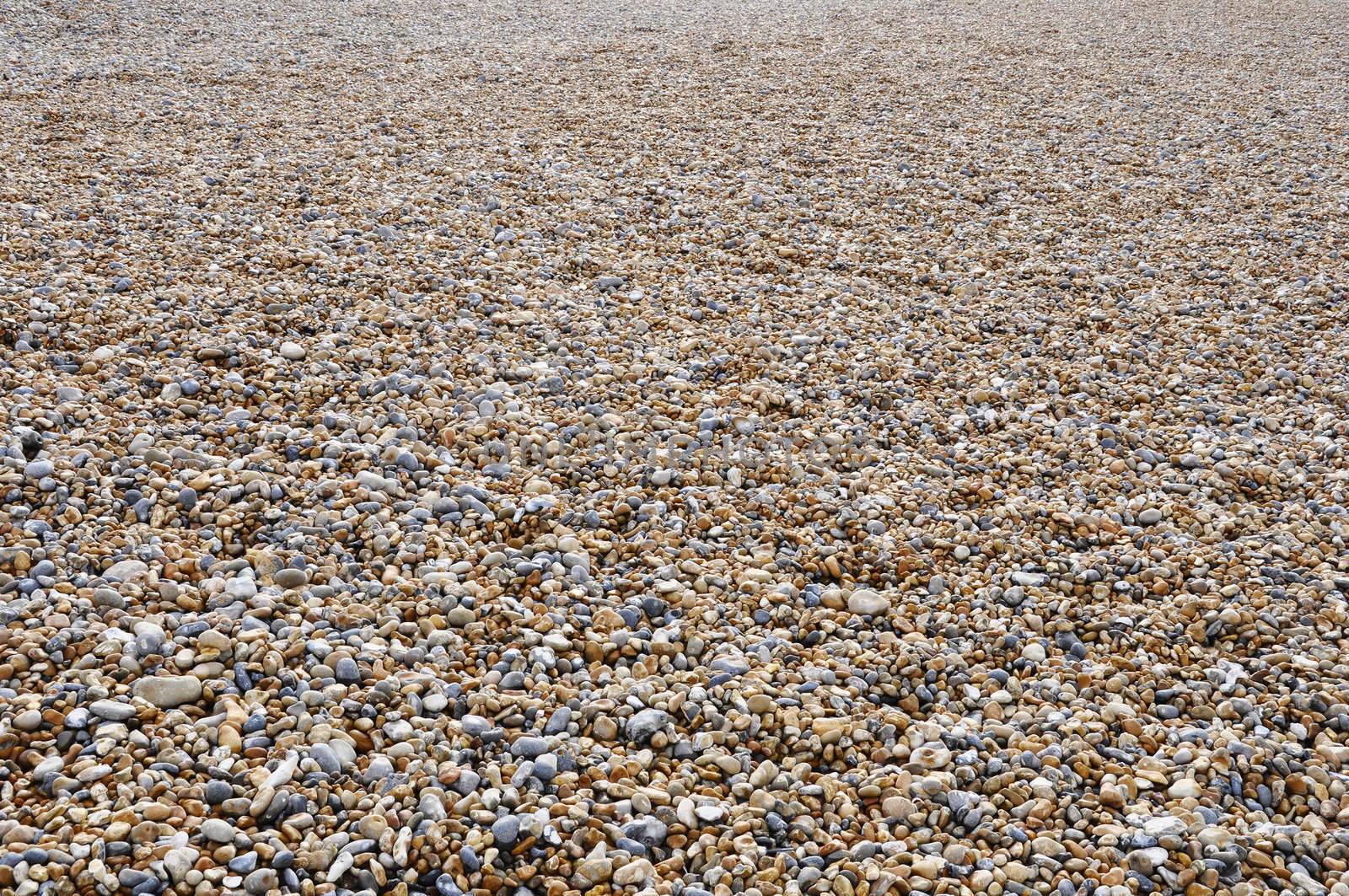 Brighton pebble beach in UK