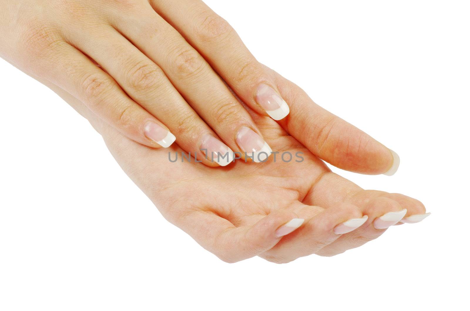 Beautiful woman hands with manicure