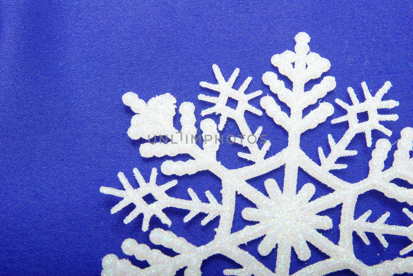 snowflakes isolated on blue background