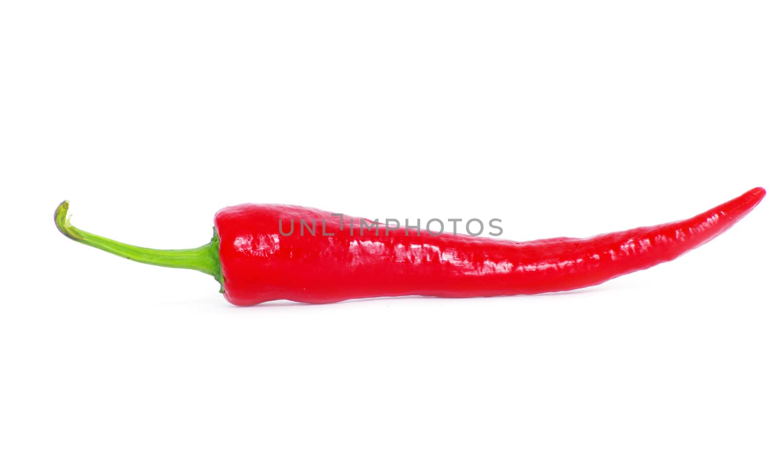 red hot chili pepper on white