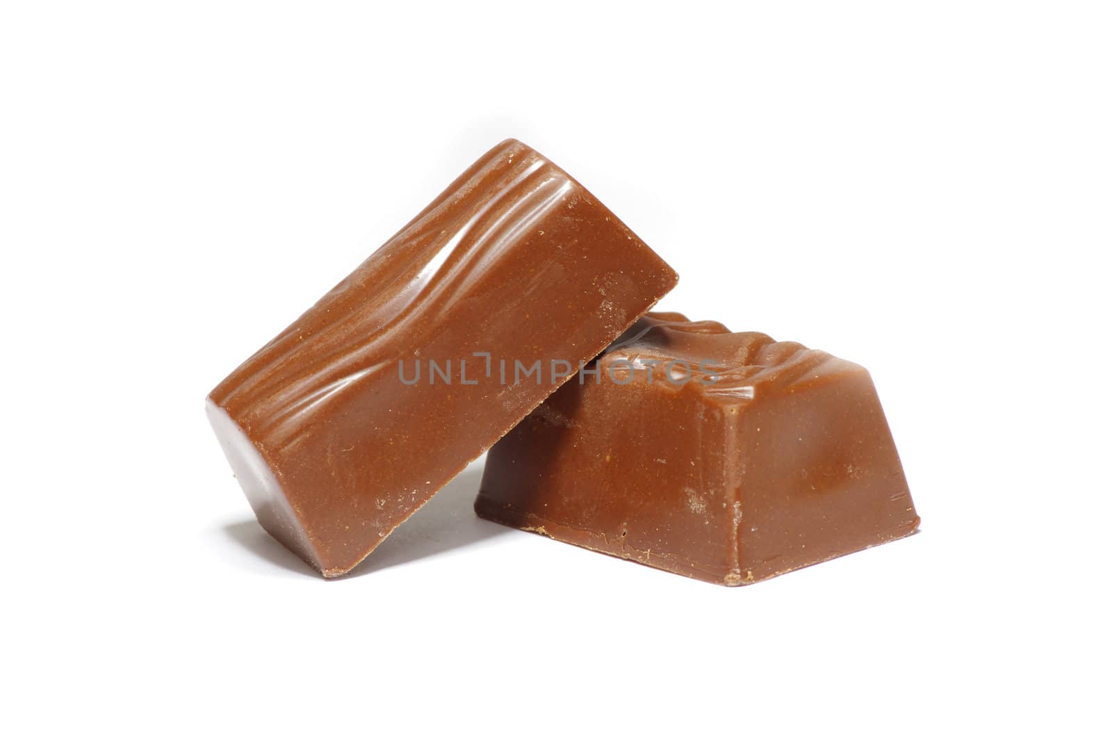 chocolate sweets isolated on a white background