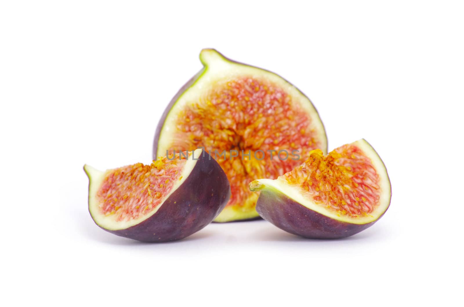 fresh figs isolated on white background
