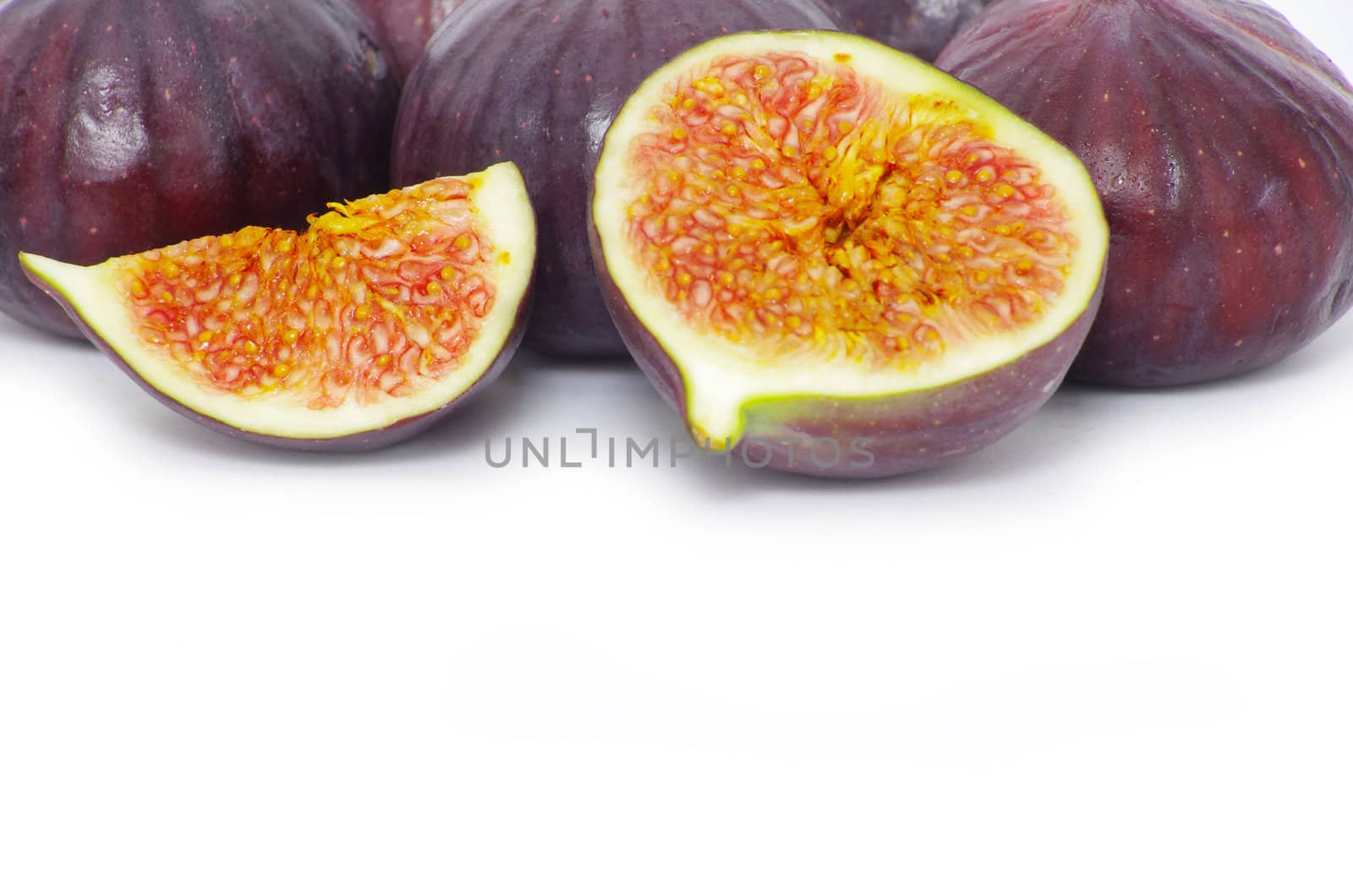 Fresh figs isolated on white