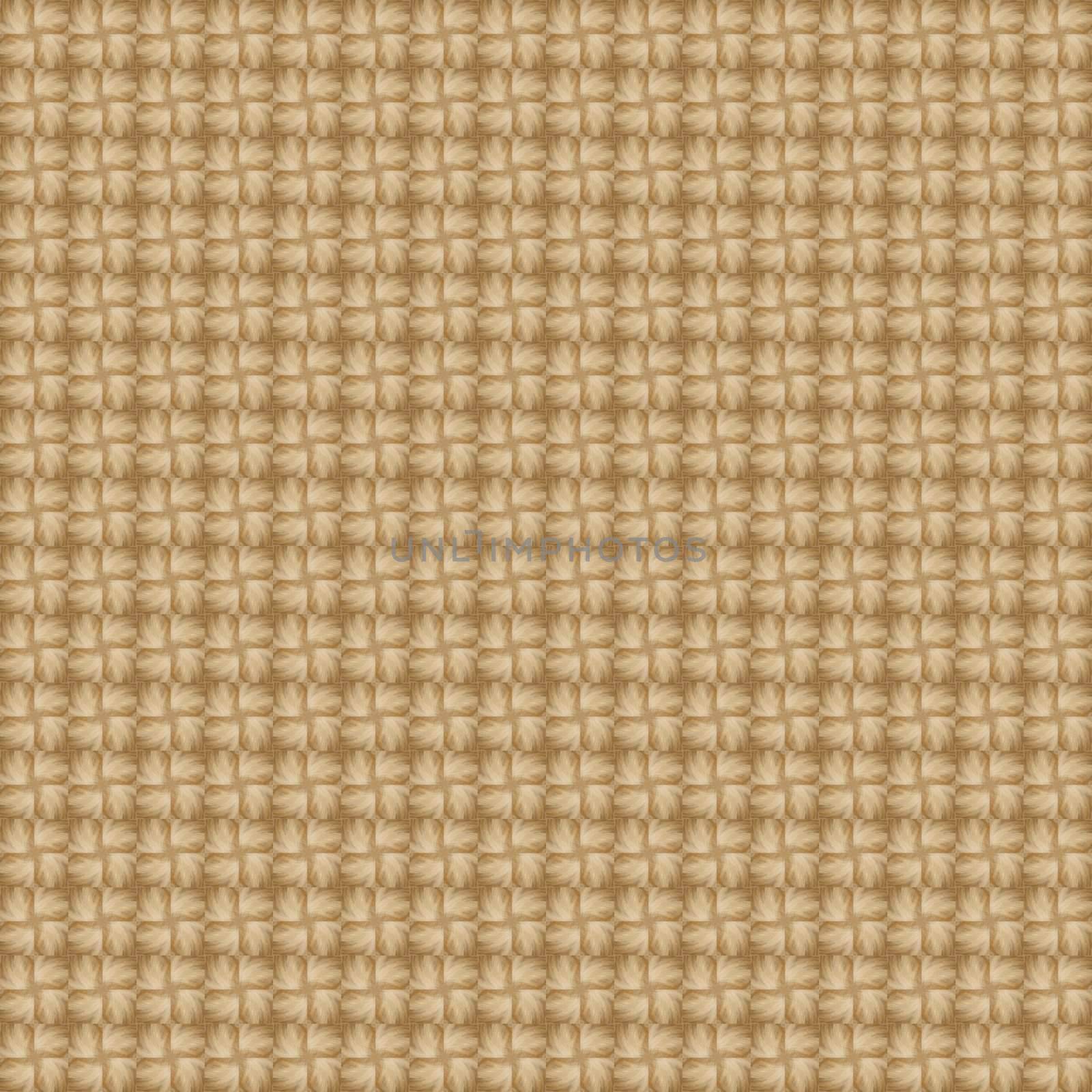 Seamless tileable background. Small beige fur flowers retro texture with an old-fashioned twist