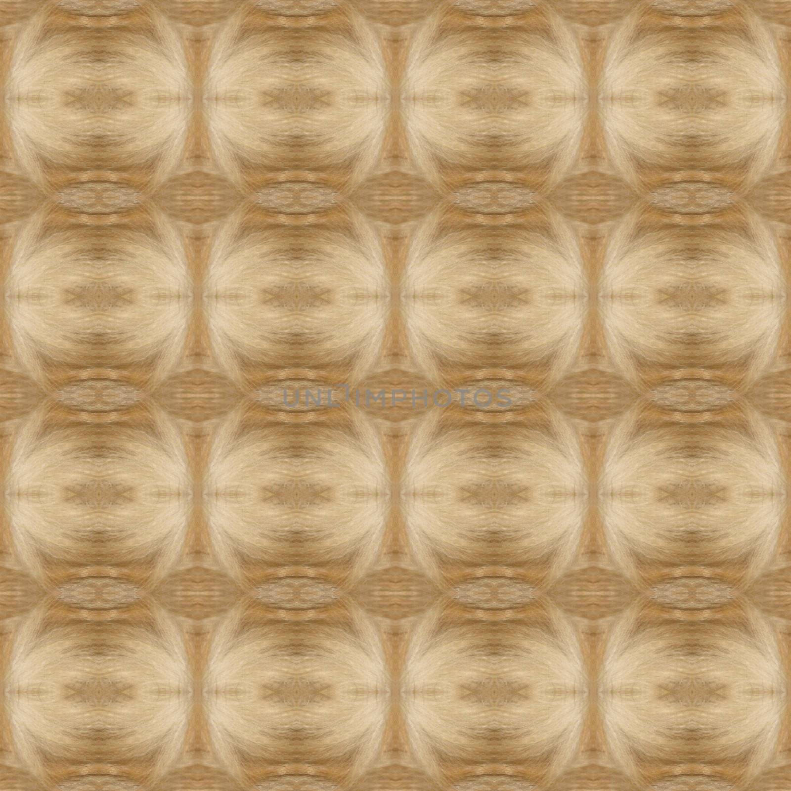 Beige tileable and seamless border or background texture made of fur tiles in an old-fashioned style