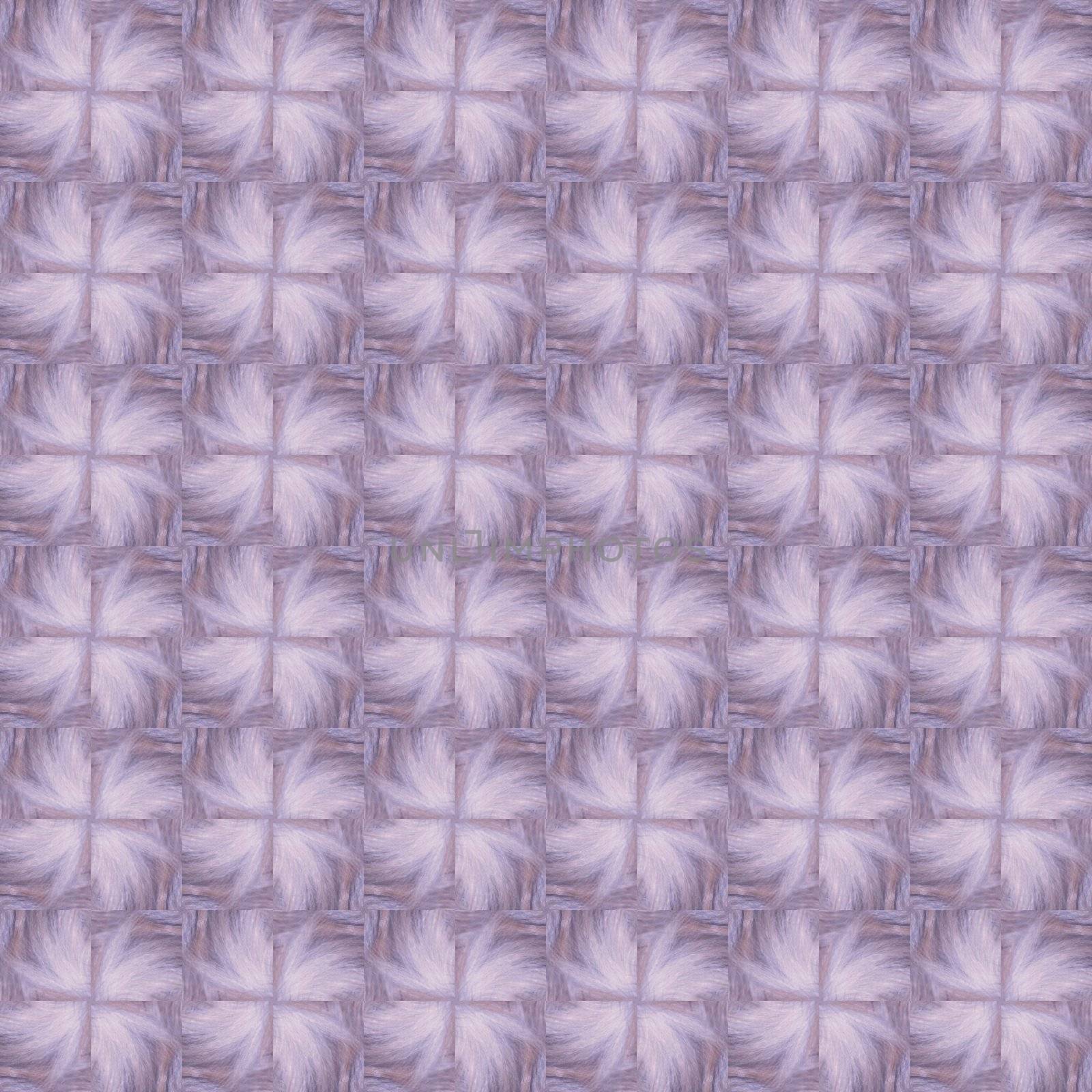 Seamless tileable background. Big lilac fur flowers retro texture with an old-fashioned twist