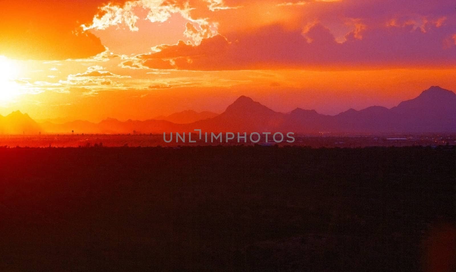 Sunset by Tucson, Arizona