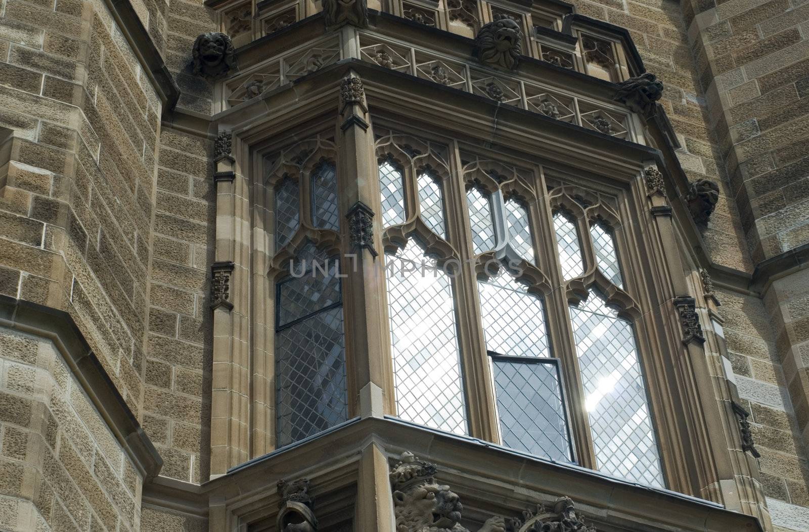 gothic revival architeture at sydney university, australia