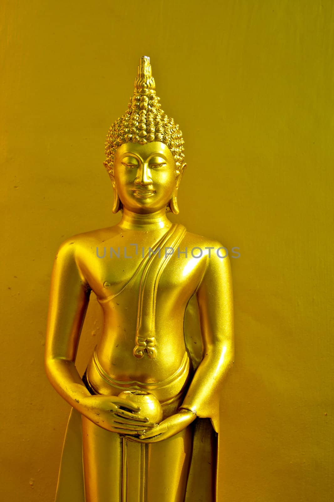 Statue buddha gold by rawich06