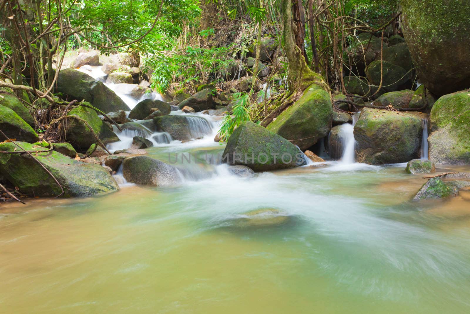 Deep forest Waterfall in Chantaburi, eastern of Thailand by Suriyaphoto
