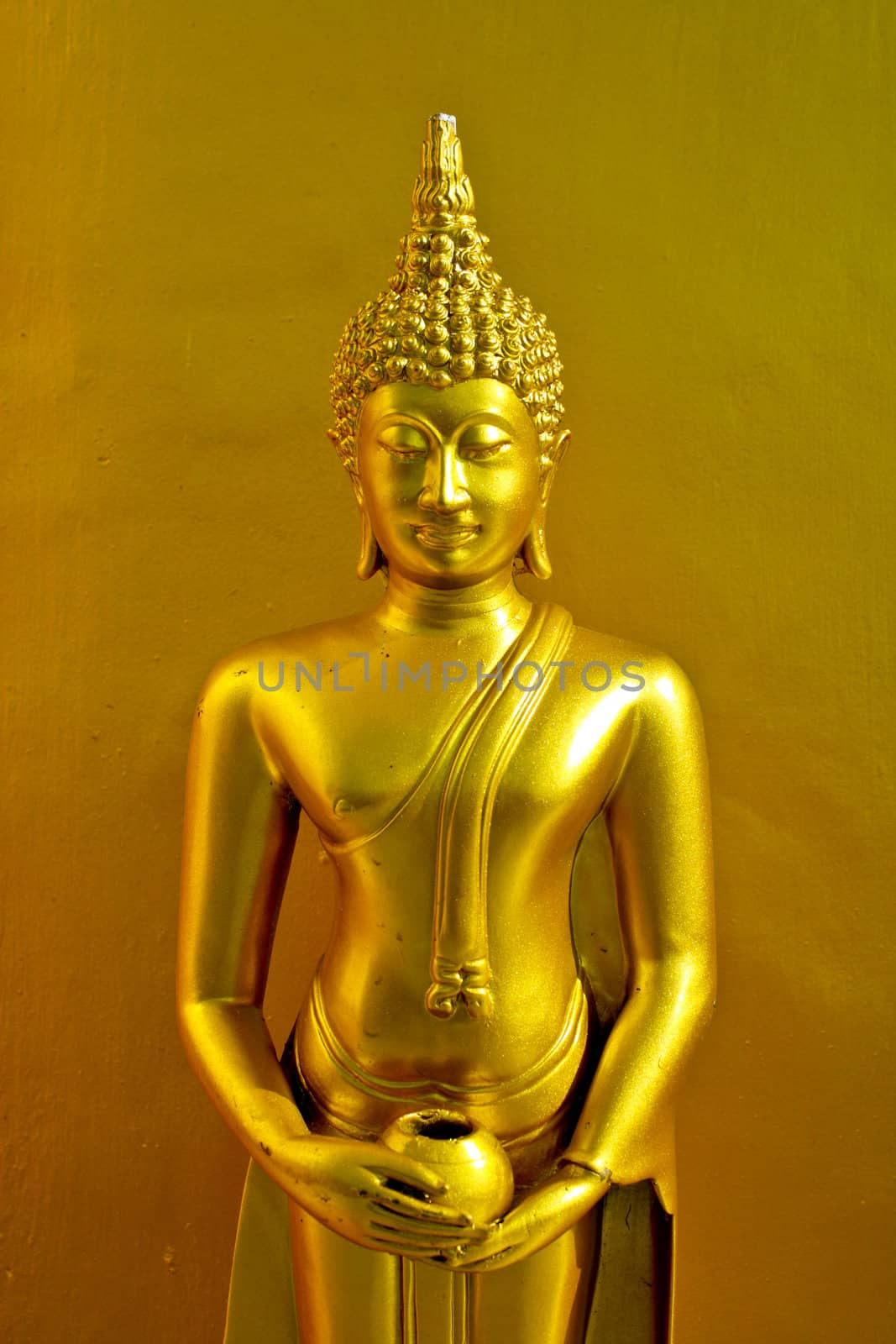 Statue buddha gold by rawich06