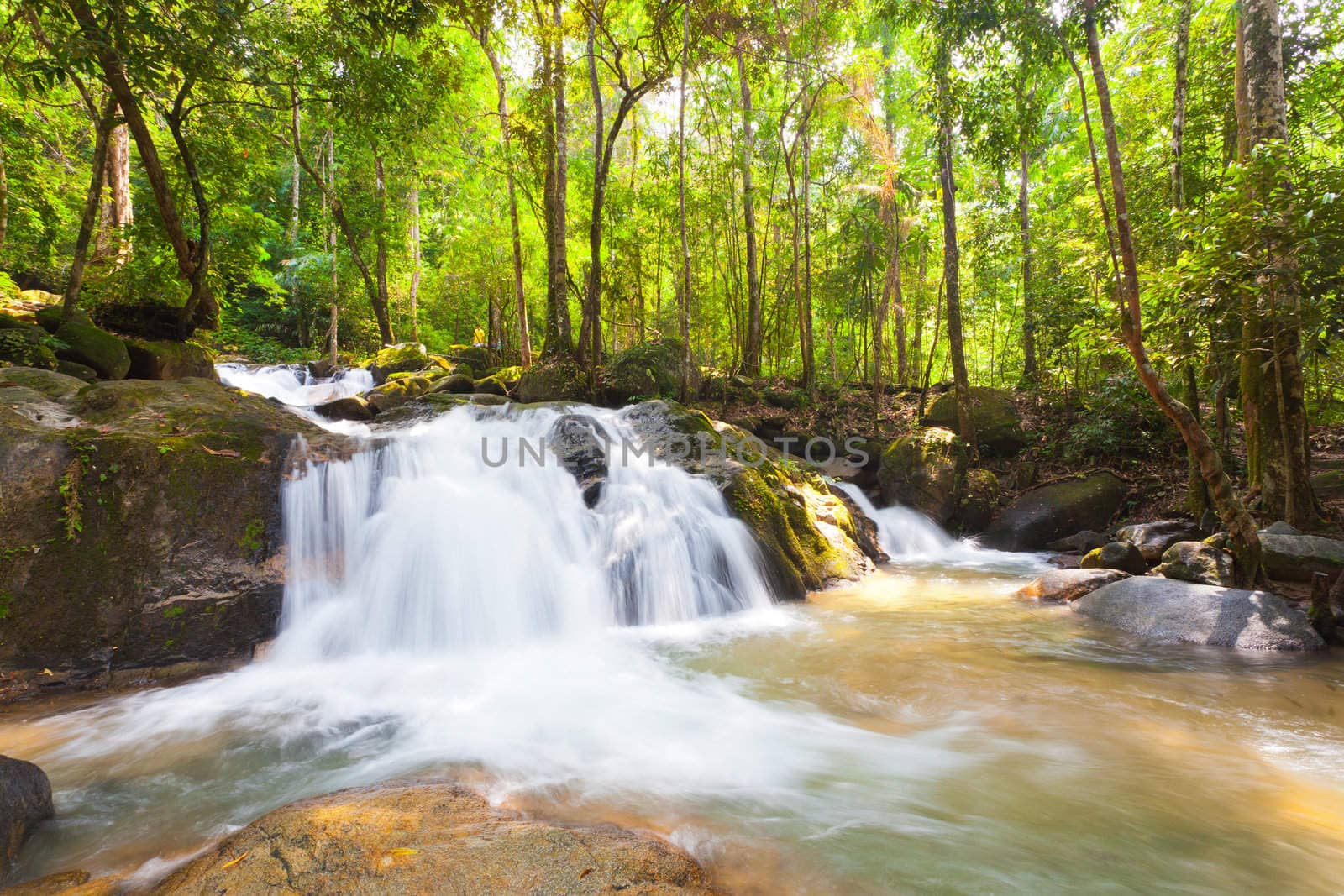 Deep forest Waterfall in Chantaburi, eastern of Thailand by Suriyaphoto