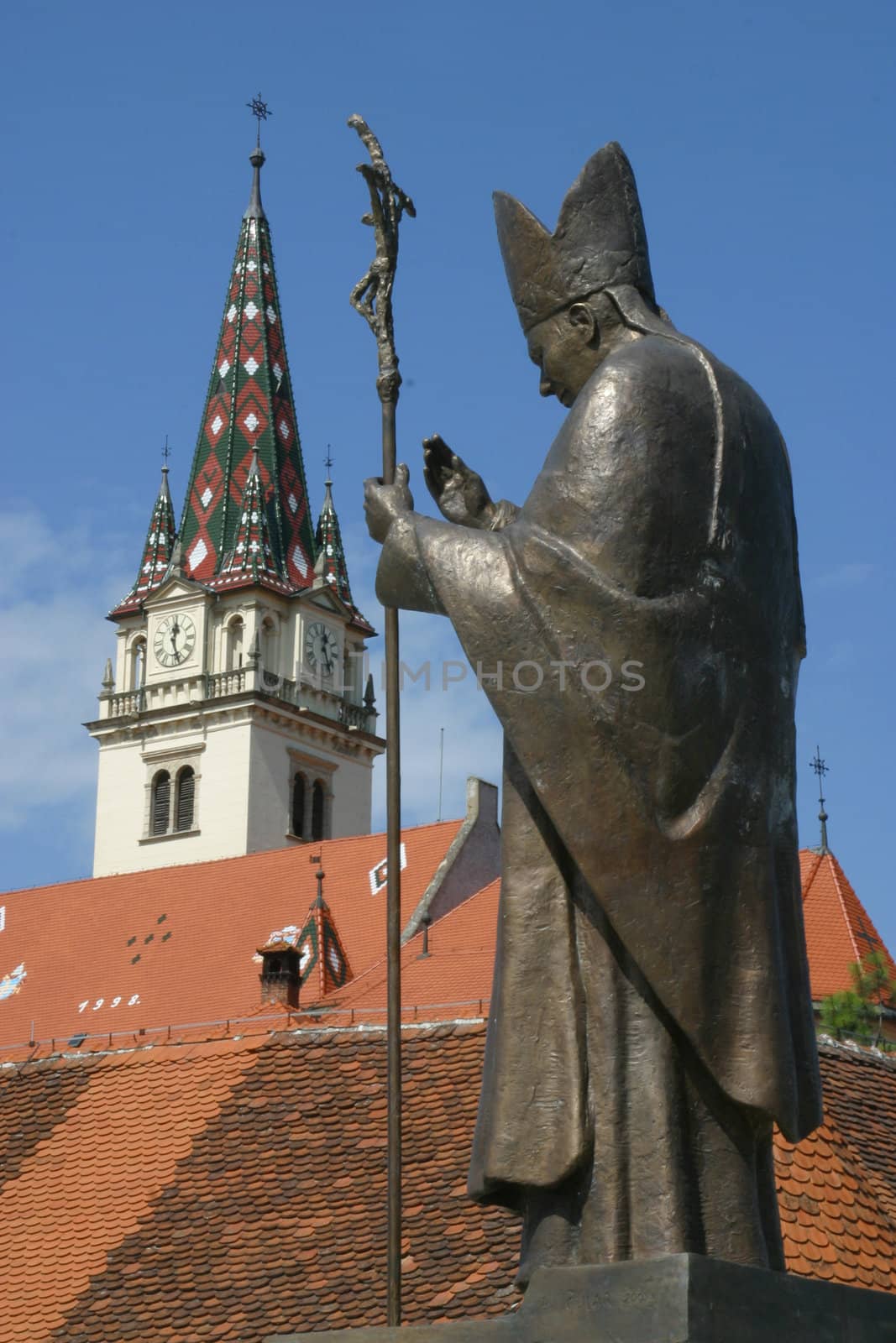 Pope John Paul II statue in Marija Bistrica , Croatia