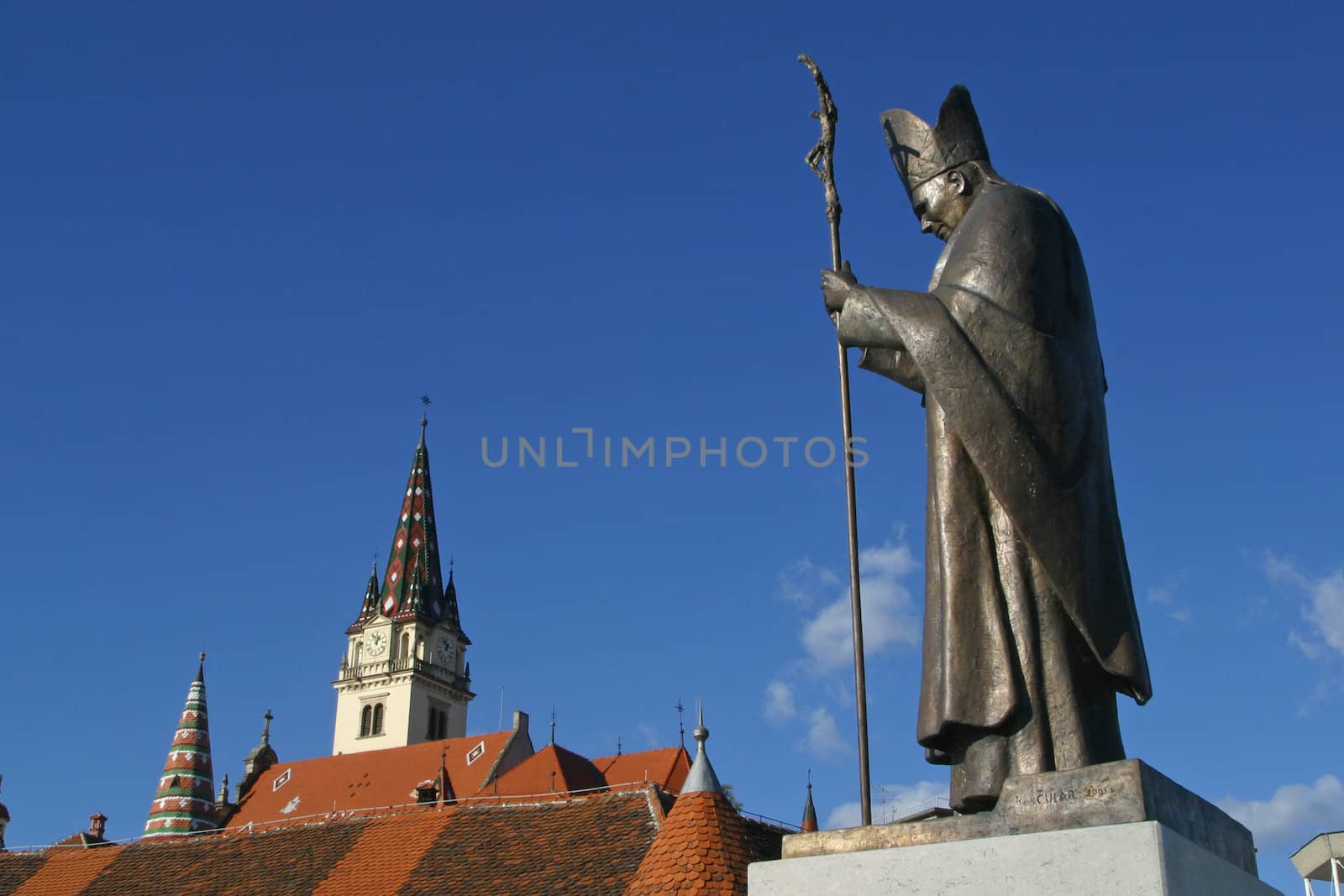 Pope John Paul II statue in Marija Bistrica , Croatia