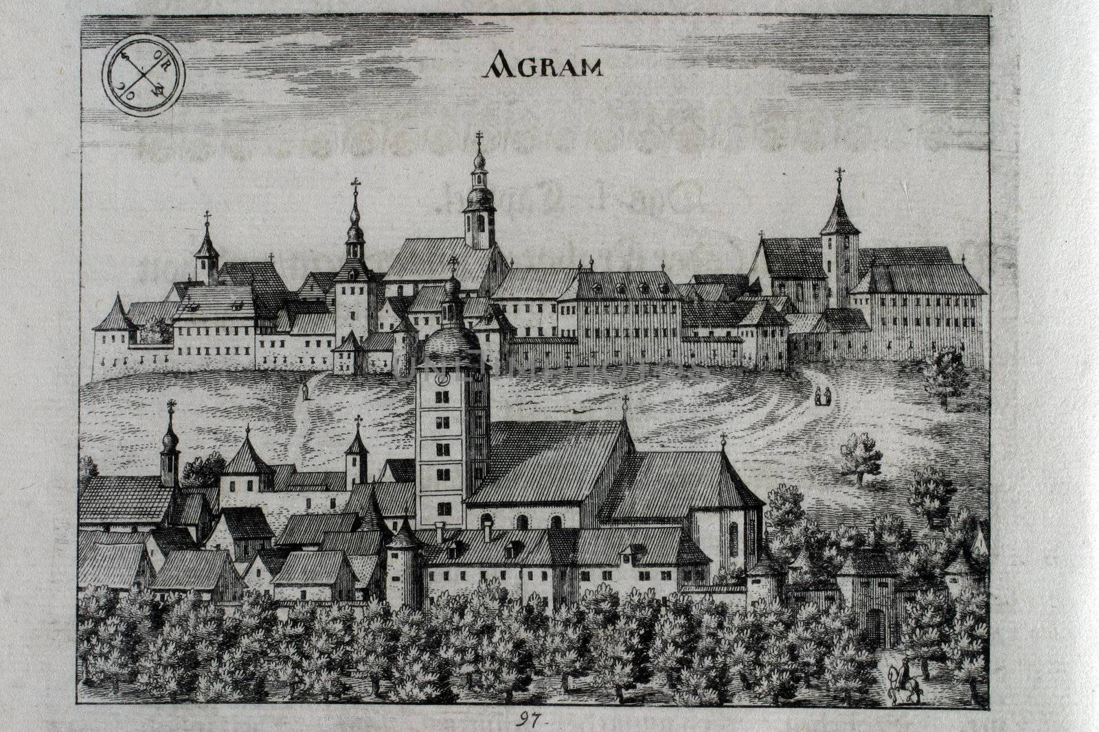 Zagreb, Croatia, old graphic