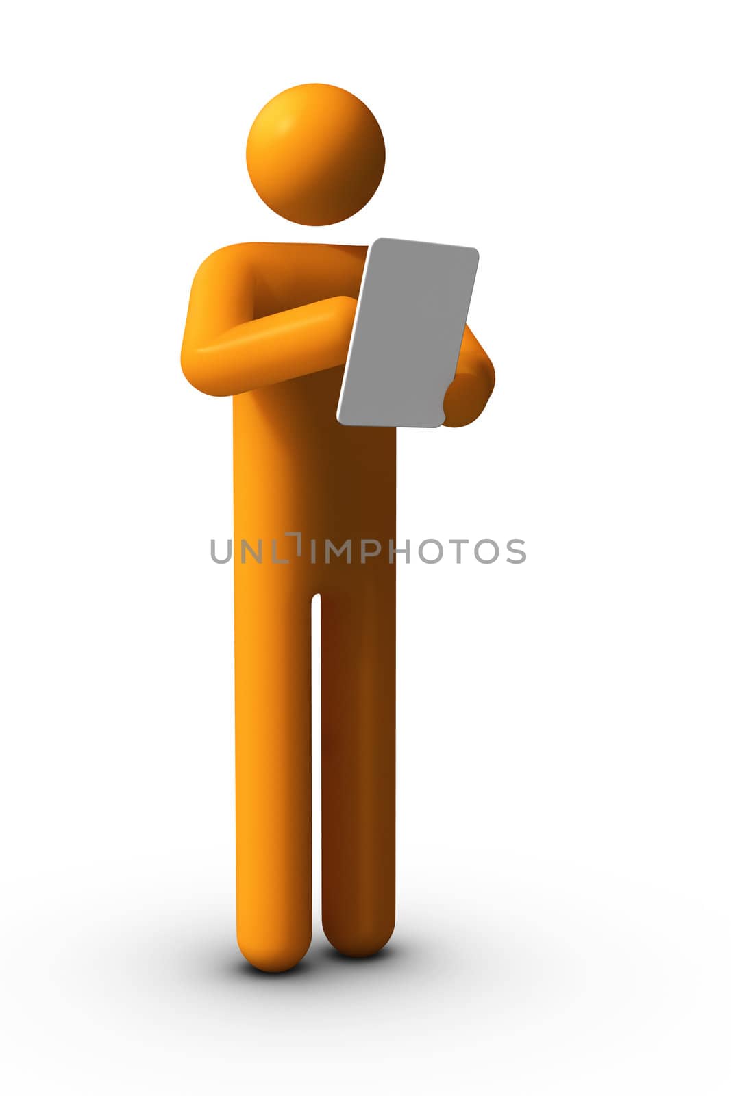 Stick figure using tablet PC.