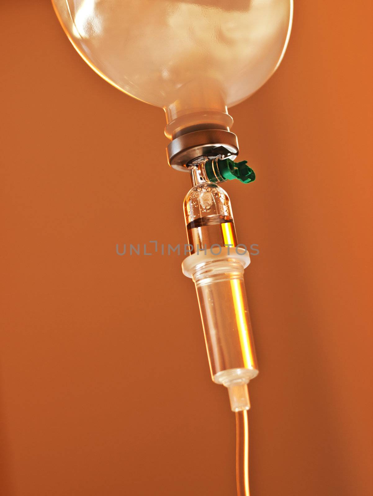 Infusion bottle with IV solution by winnond