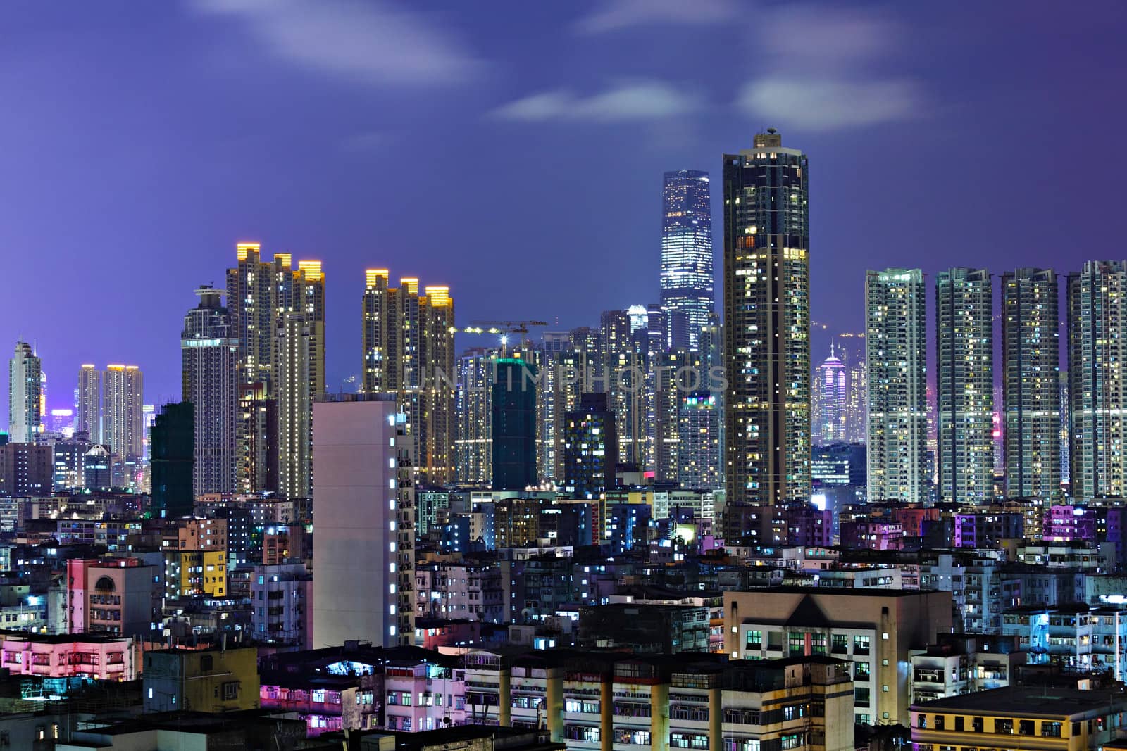 night view of Hong Kong