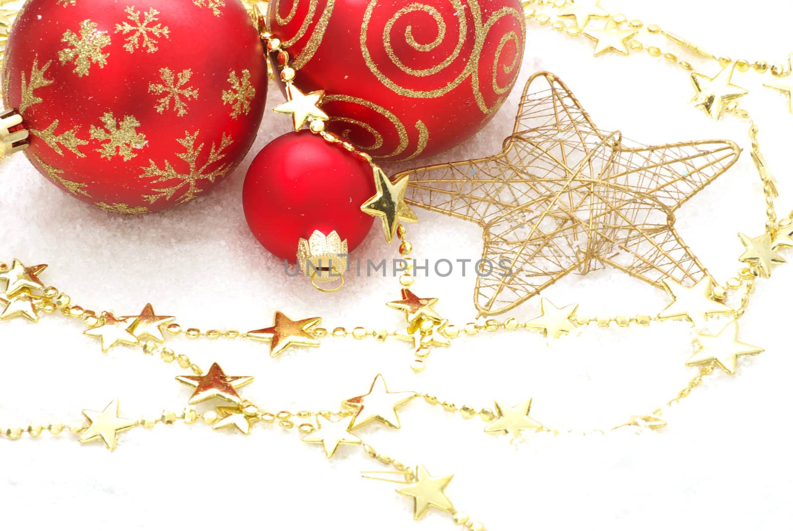 christmas balls isolated on a white background