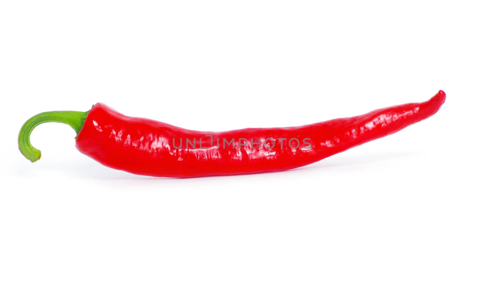 red hot chili pepper on white