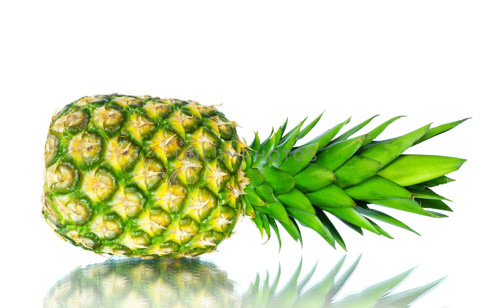 fresh pineapple isolated on the white background