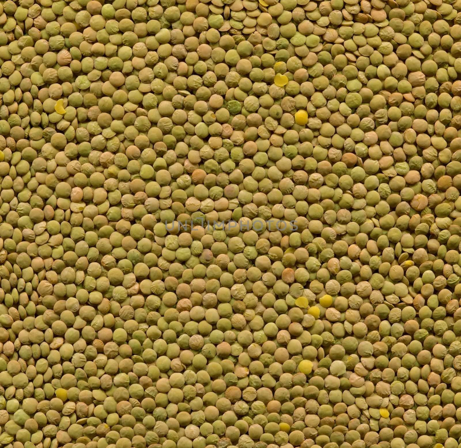 High resolution Green lentils texture.