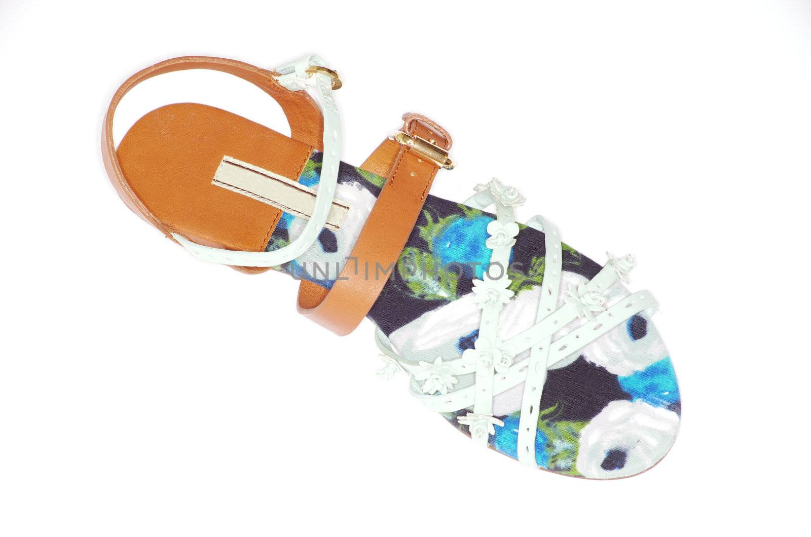 female sandals on a white background