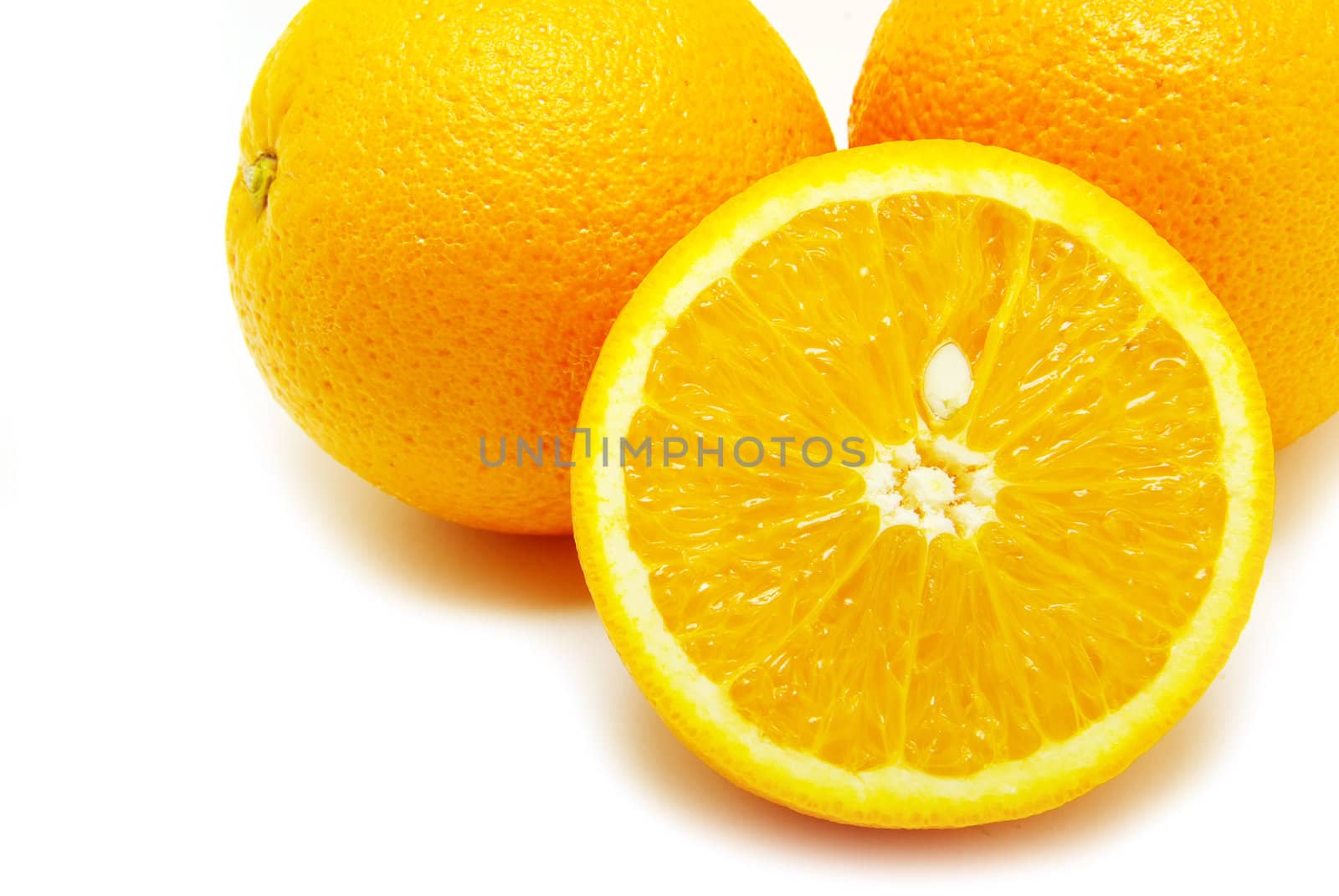   fresh orange isolated on white