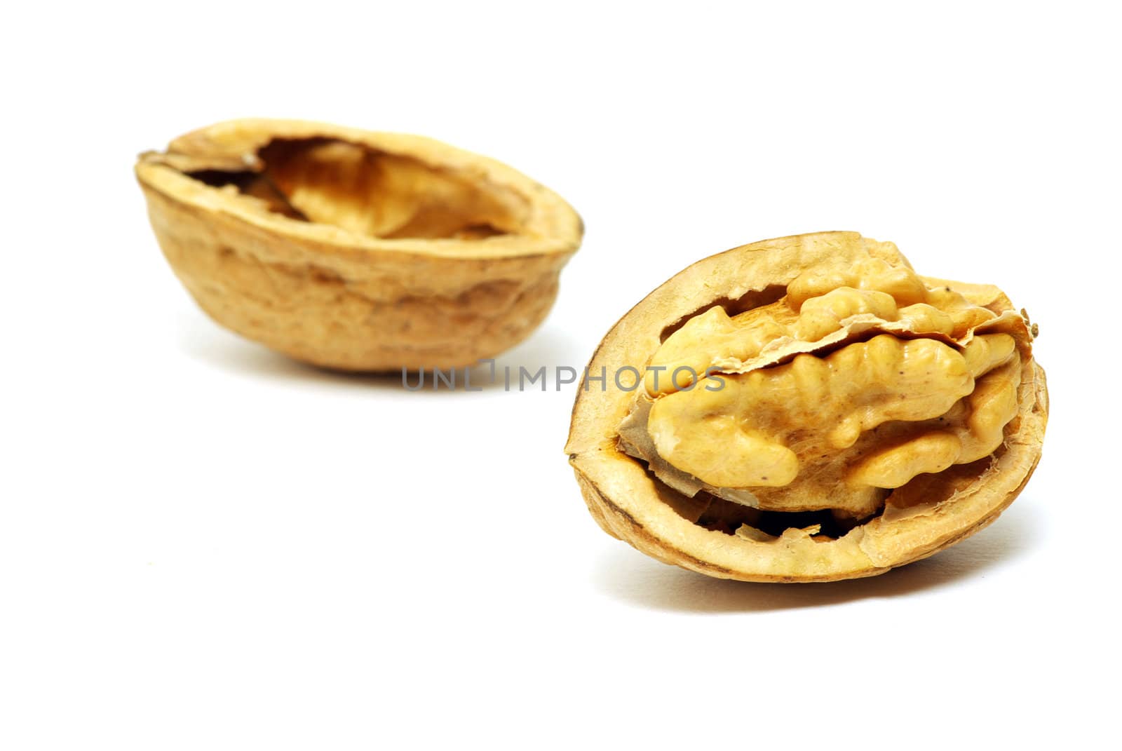  walnuts isolated on a white background