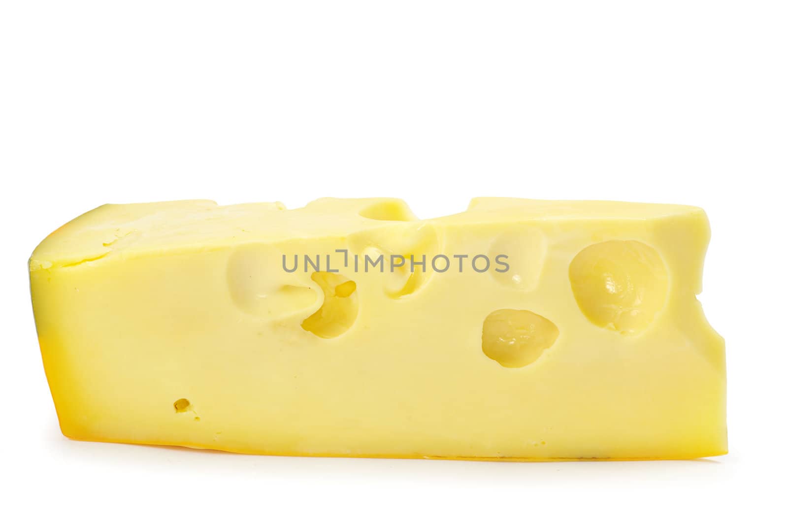 piece of cheese isolated  on white background