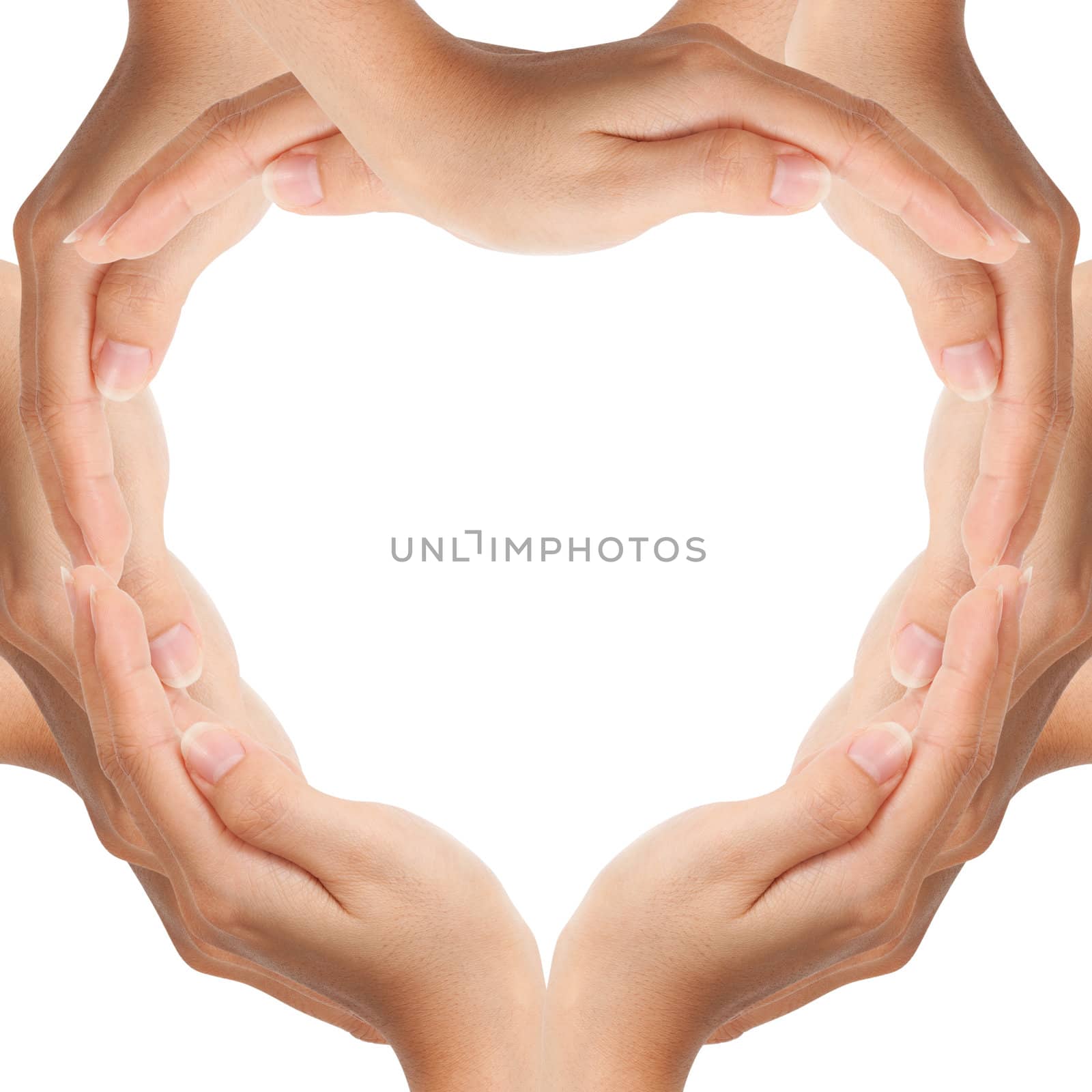 Hands make heart shape by Suriyaphoto