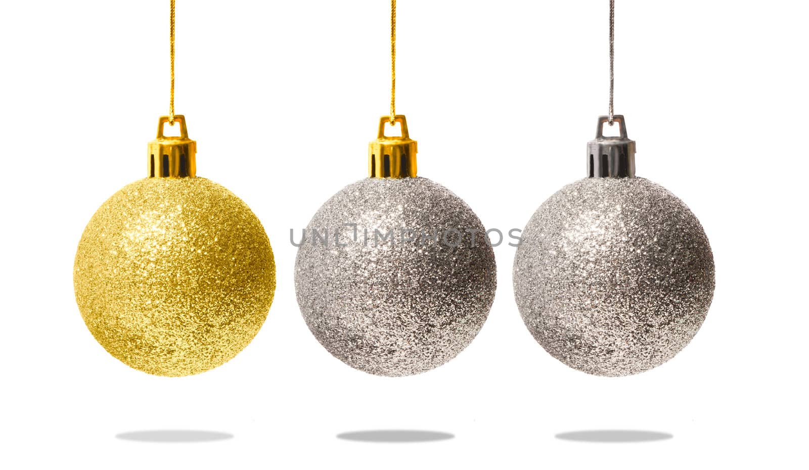 Christmas decoration ball with clipping path by Suriyaphoto