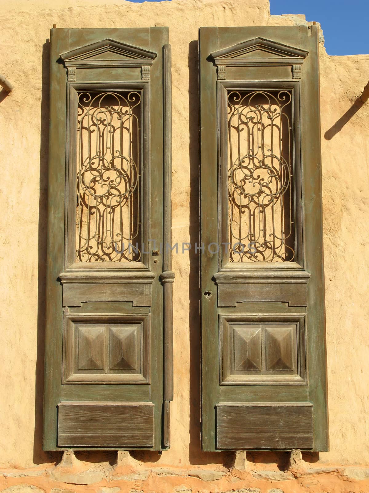 Old wooden doors by vintrom