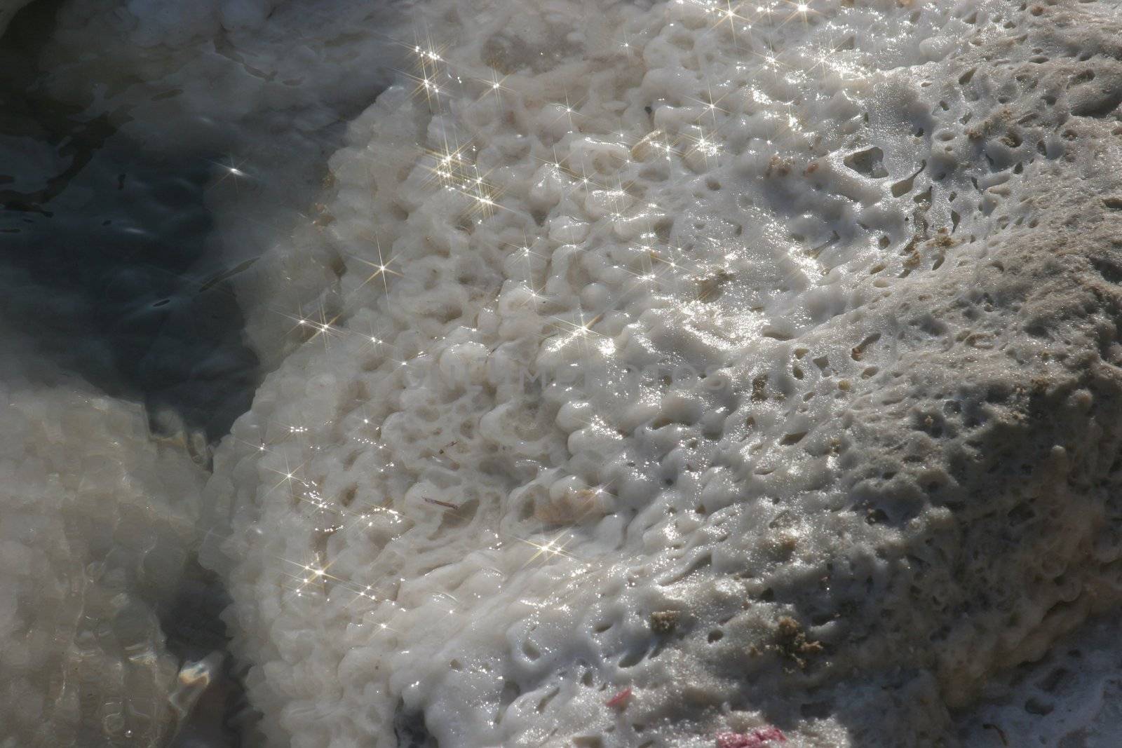 The big crystal of salt of Dead Sea