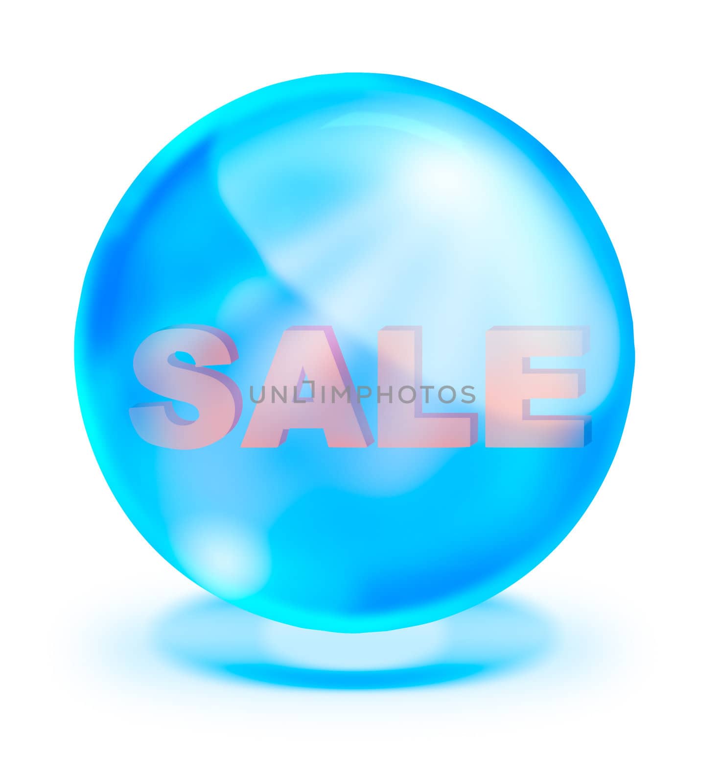 Shiny crystal with sale inside for promotion by Suriyaphoto