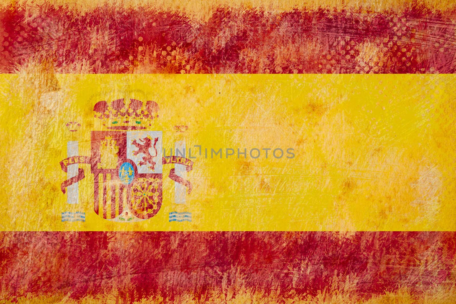 Spain flag grunge  on old vintage paper