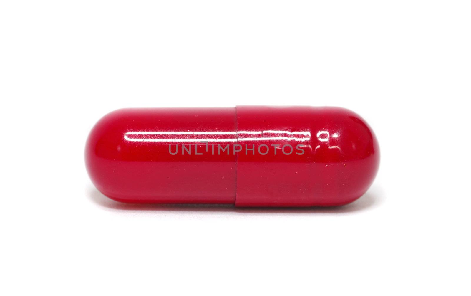 pill of antibiotic  isolated on white